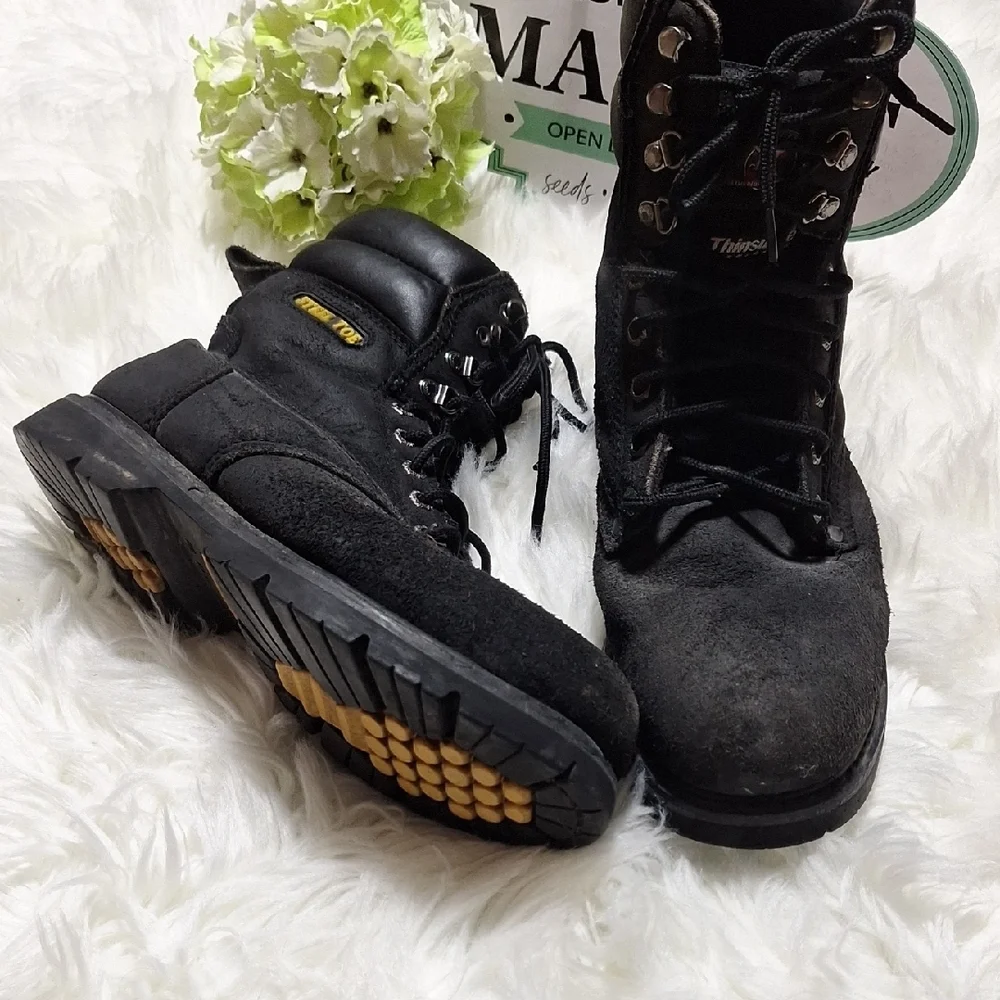Boots with Black and Red Details